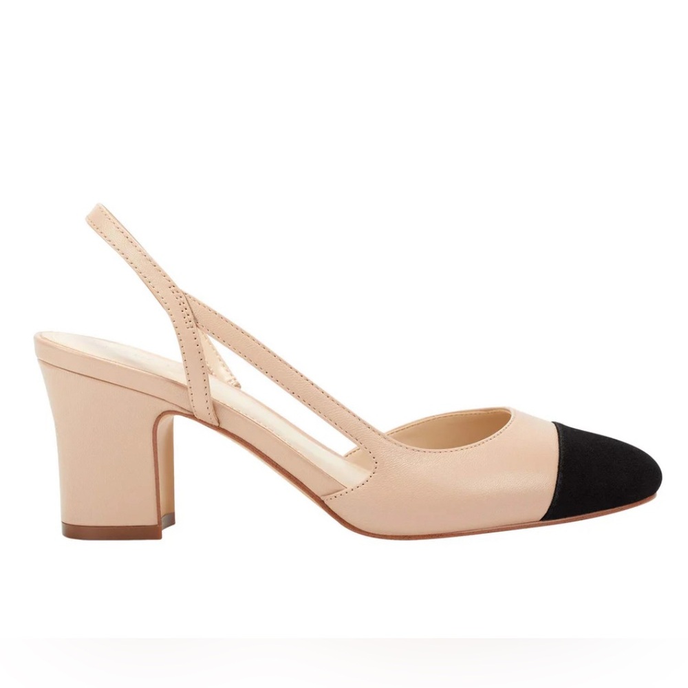 Marc Fisher Laynie cap toe sling back heels